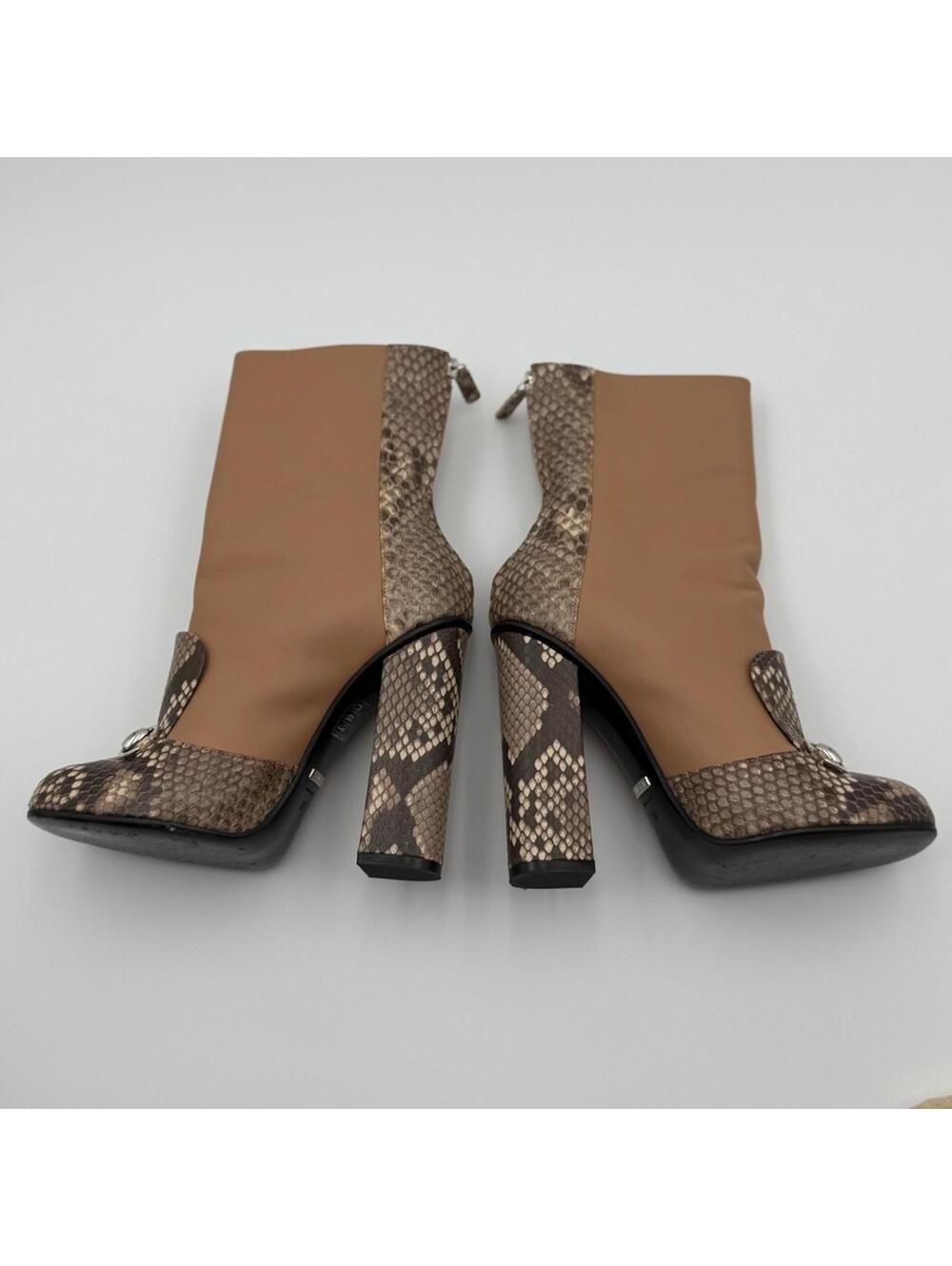 Gucci Python & Leather Ankle Boots – Size 37 - Picture 6 of 8